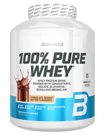 BioTechUSA 100% Pure Whey 2000 g - jahoda