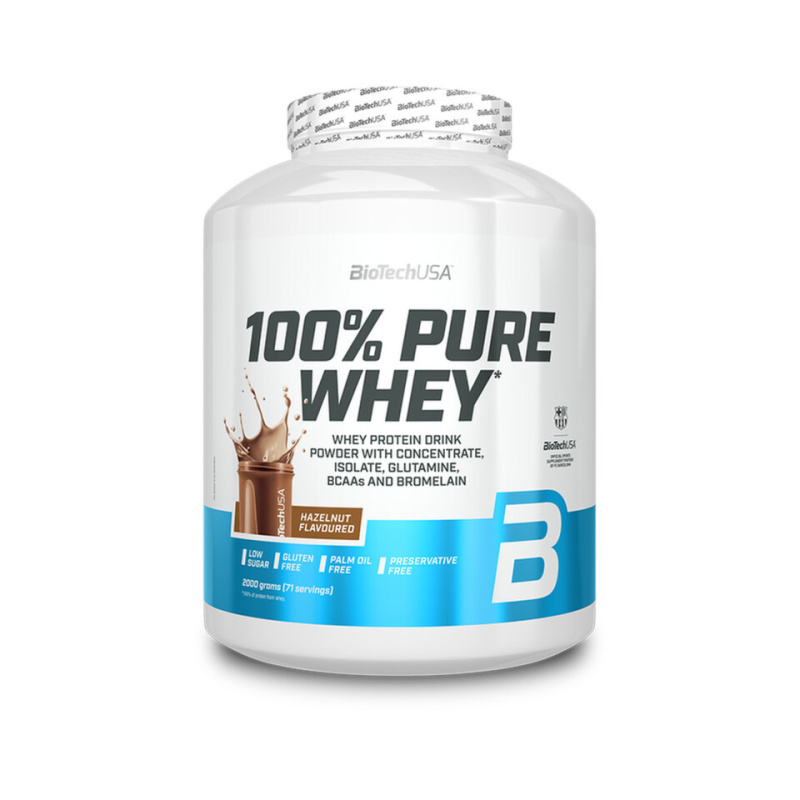 BioTechUSA 100% Pure Whey 2000 g - lískový oříšek
