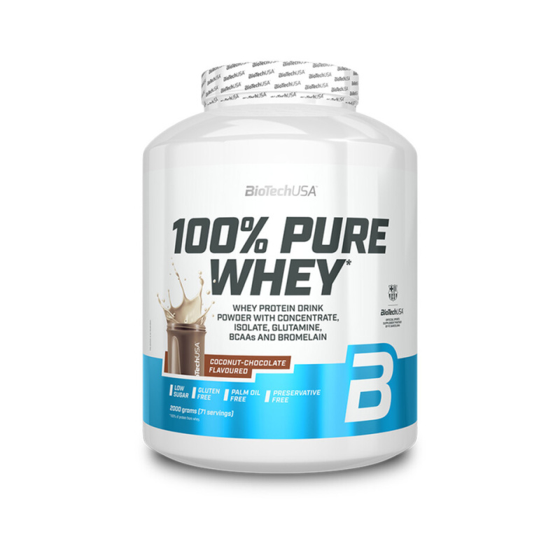 BioTechUSA 100% Pure Whey 2000 g - čokoláda/kokos