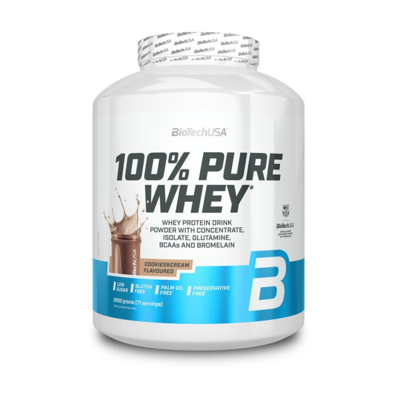 BioTechUSA 100% Pure Whey 2000 g - Cookies&Cream