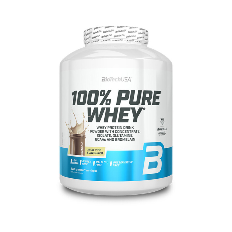 BioTechUSA 100% Pure Whey 2000 g - mléčná rýže