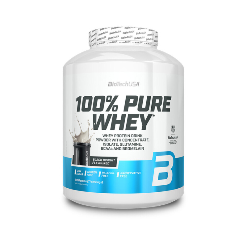 BioTechUSA 100% Pure Whey 2000 g - black biscuit