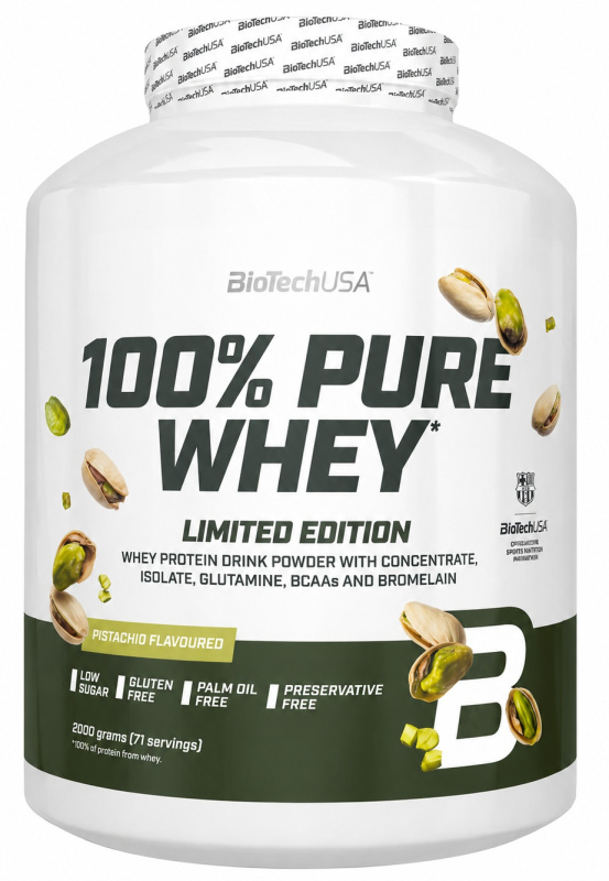 BioTechUSA 100% Pure Whey 2000 g - pistácie