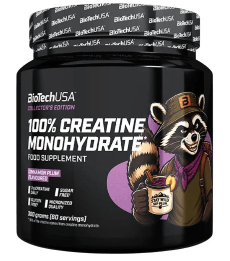 BioTechUSA 100% Creatine Monohydrate 300 g - Cinnamon Plum