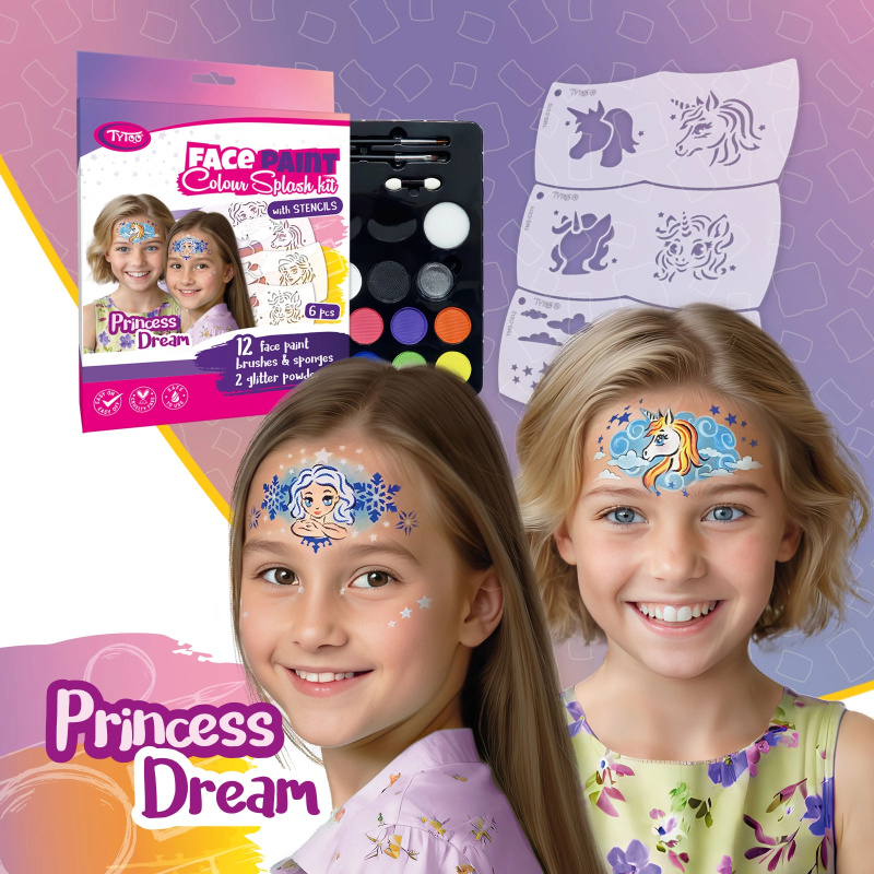 TyToo Princess Dream sada na malování na obličej se šablonami