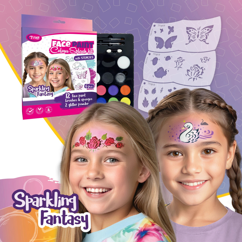 TyToo Sparkling Fantasy sada na malování na obličej se šablonami