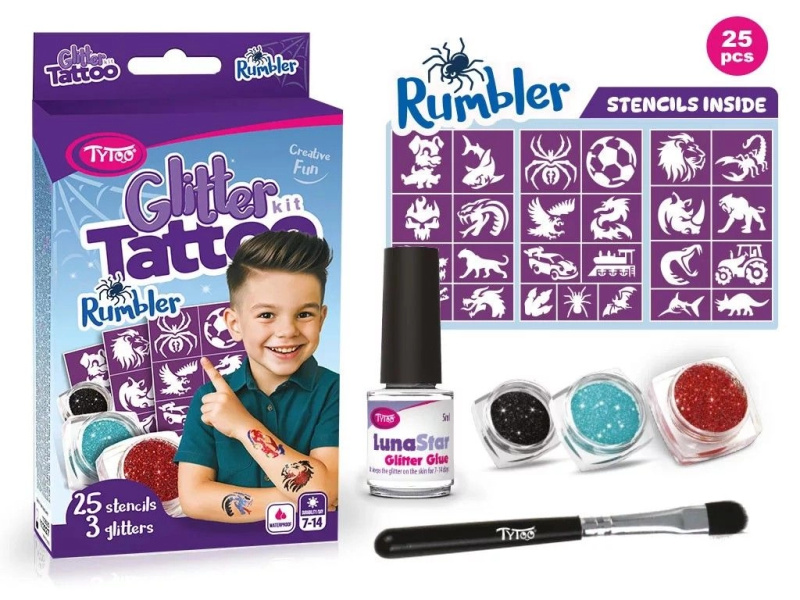 Rumbler sada třpytivých tetování pro děti
