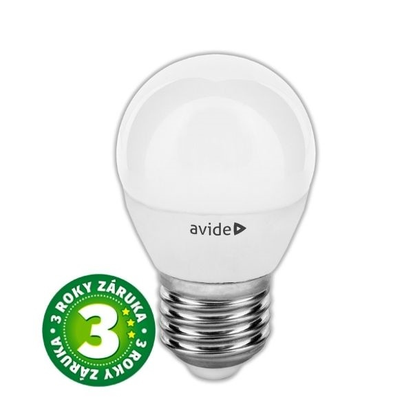 Akce 3+1: Prémiová LED žárovka E27 6,5W 806lm G45 studená, ekv. 60W, 3 roky
