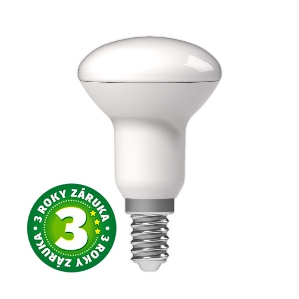 Akce 3+1: Prémiová LED žárovka E14 4,9W 470lm R50, denní, ekv. 40W, 3 roky