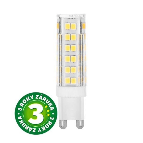 Akce 3+1: Prémiová LED žárovka G9 4,2W 450lm, studená, ekv. 39W, 3 roky