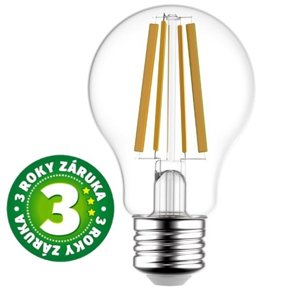Prémiová retro LED žárovka E27 10,5W 1521lm teplá filament ekv. 100W, 3 roky