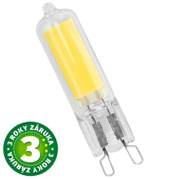 Prémiová LED žárovka G9 2,2W 240lm, teplá, ekv. 24W, 3 roky