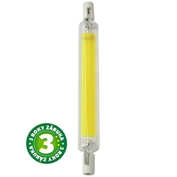 Prémiová LED žárovka R7s 118mm, 13W, 1100lm, COB, denní, ekvivalent 77W