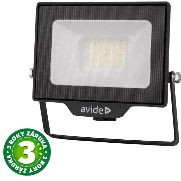 Prémiový ultratenký LED reflektor černý 20W 2000lm, denní, s přípravou na čidlo, 3 roky