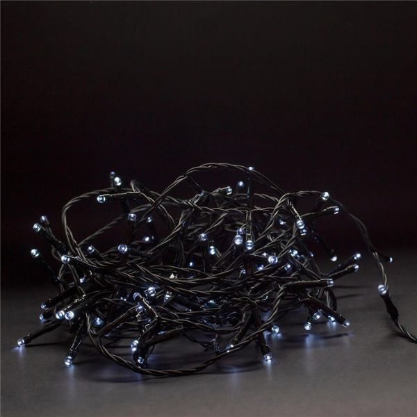 LED vánoční závěs 16m x 0,7m, venkovní, studené světlo, 720 LED, 12W, do zásuvky, 8 režimů