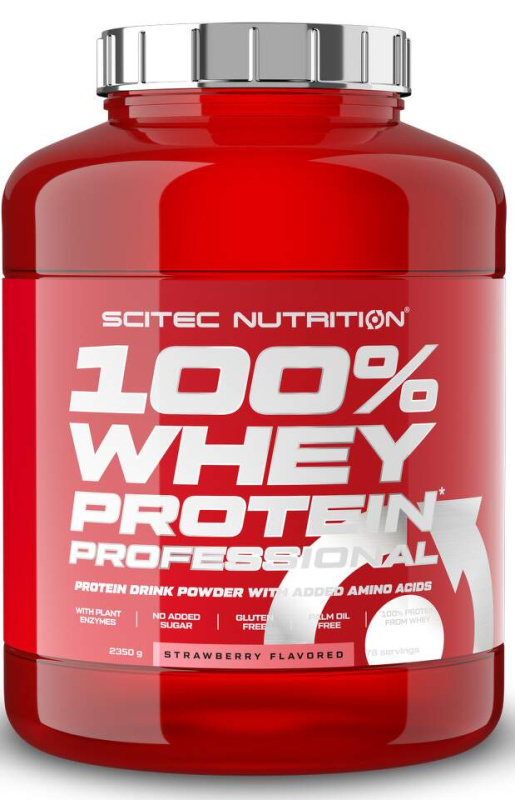 Scitec Nutrition 100% Whey Protein Professional 2350 g Příchuť: Jahoda