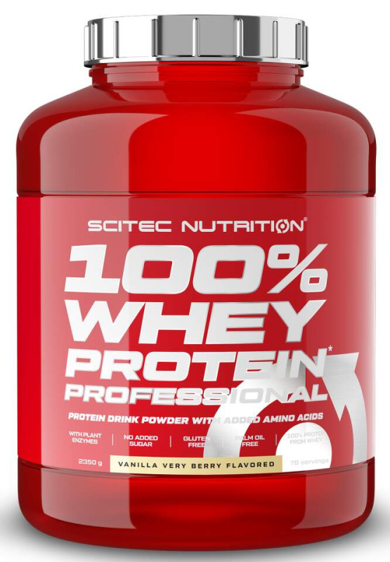 Scitec Nutrition 100% Whey Protein Professional 2350 g Příchuť: Vanilka/Lesní směs