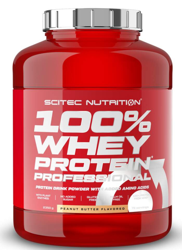 Scitec Nutrition 100% Whey Protein Professional 2350 g Příchuť: Arašídové máslo