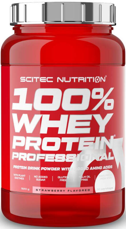 Scitec Nutrition Scitec 100% Whey Protein Professional 920 g - jahoda
