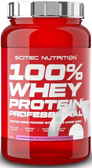 Scitec Nutrition Scitec 100% Whey Protein Professional 920 g - jahoda/bílá čokoláda