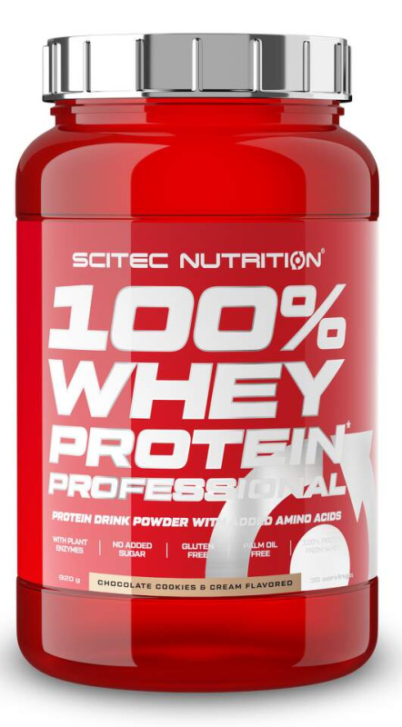 Scitec Nutrition Scitec 100% Whey Protein Professional 920 g - čokoláda/cookies & cream