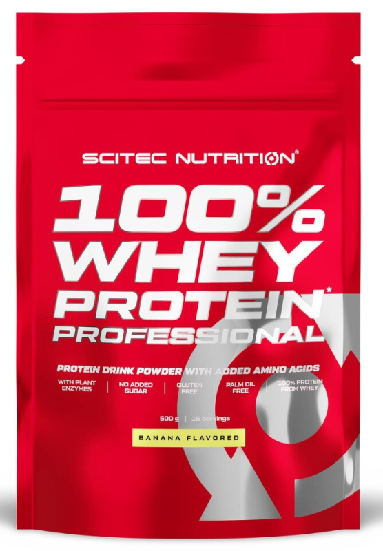 Scitec Nutrition 100% Whey Protein Professional, 500 g Příchuť: Banán