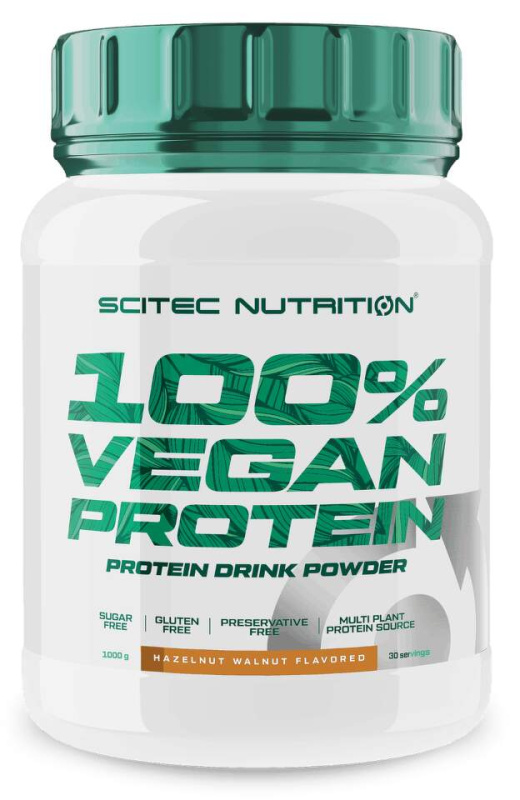 Scitec Nutrition 100% Vegan Protein, 1000 g Příchuť: Lískový/Vlašský ořech
