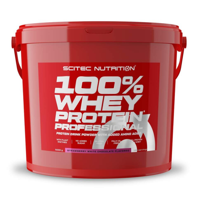 Scitec Nutrition 100% Whey Protein Professional 5 kg Příchuť: Jahoda
