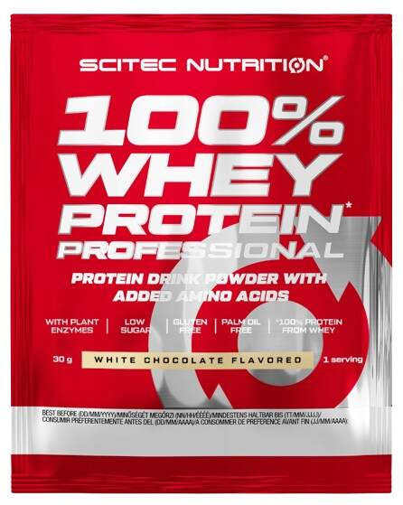 Scitec Nutrition 100% Whey Protein Professional, 30 g Příchuť: Bílá čokoláda