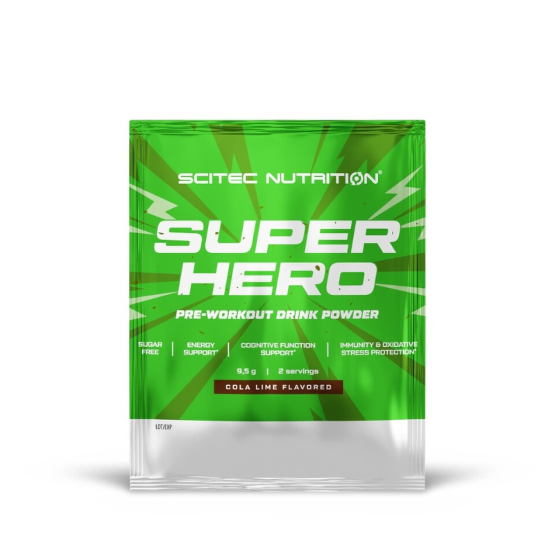 Scitec Nutrition SuperHero Pre-Workout, 9,5 g Příchuť: Cola/Limetka