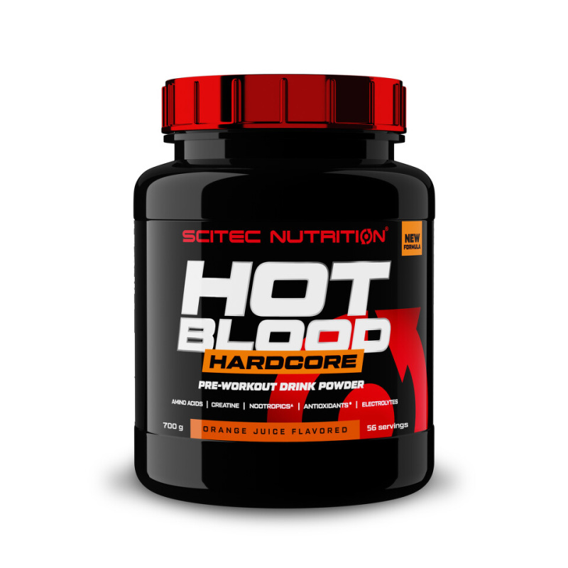Scitec Nutrition Scitec Hot Blood Hardcore 700 g - pomerančový džus