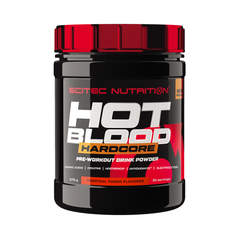Scitec Nutrition Hot Blood HARDCORE, 375 g Příchuť: Růžová limonáda