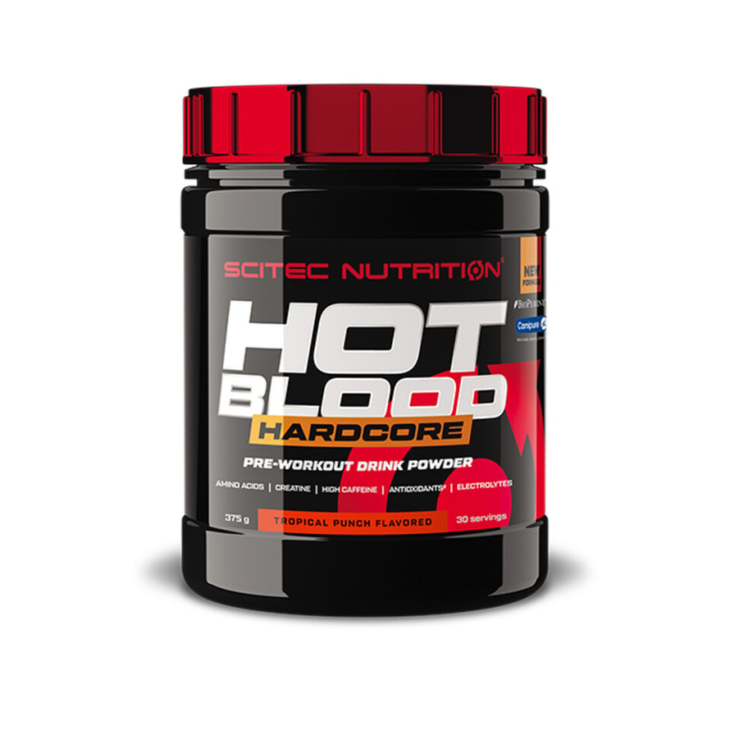 Scitec Nutrition Hot Blood HARDCORE, 375 g Příchuť: Tropický punč