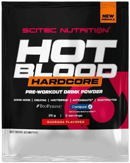 Scitec Nutrition Hot Blood HARDCORE, 25 g Příchuť: Červené ovoce