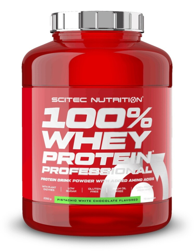 Scitec Nutrition 100% Whey Protein Professional 2350 g Příchuť: Pistácie/Bílá čokoláda