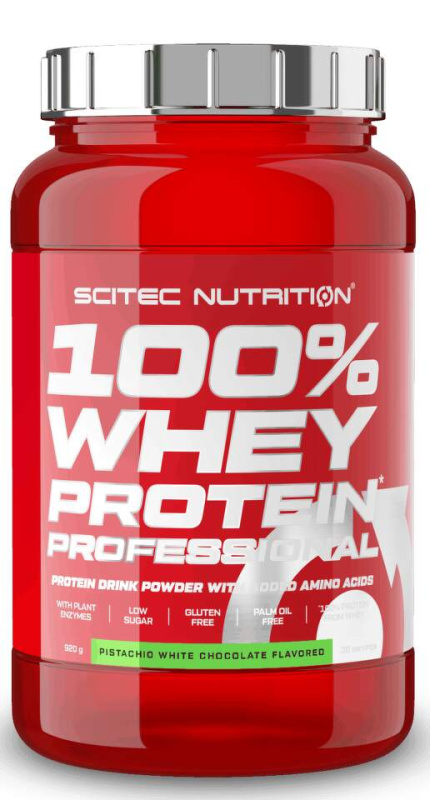 Scitec 100% Whey Protein Professional 920 g - pistácie/bílá čokoláda