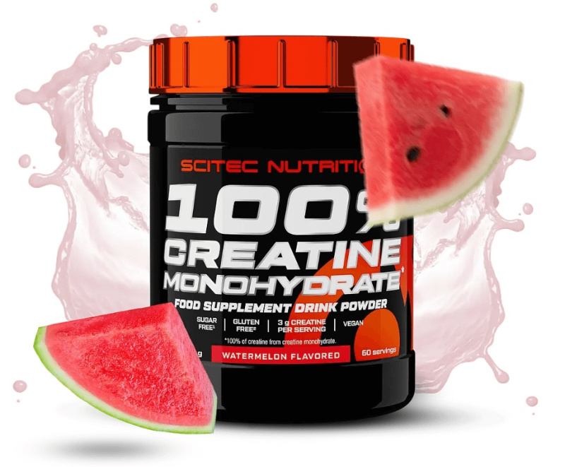 Scitec Nutrition Scitec 100% Creatine Monohydrate 300 g - vodní meloun