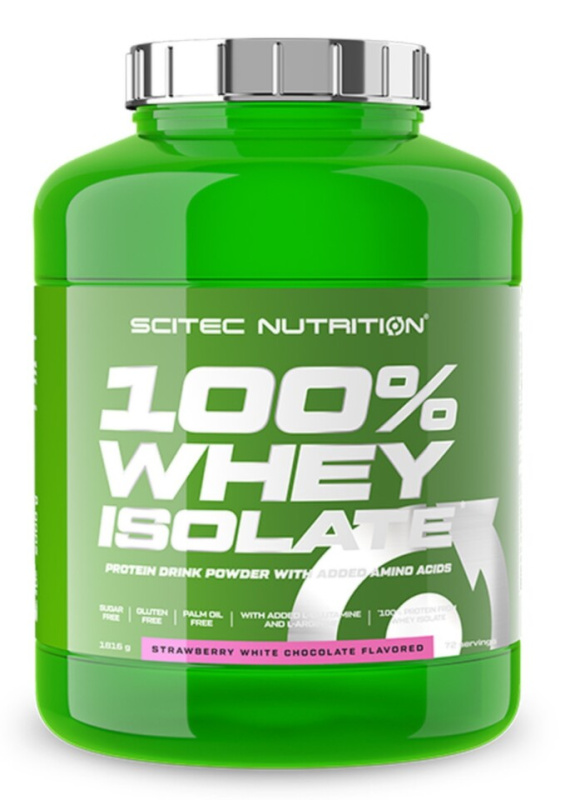 Scitec 100% Whey Isolate 1816 g - jahoda/ bílá čokoláda