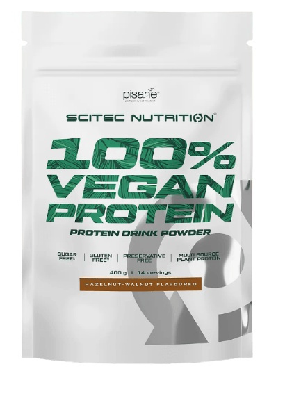 Scitec 100% Vegan Protein 400 g - lískový/vlašský ořech