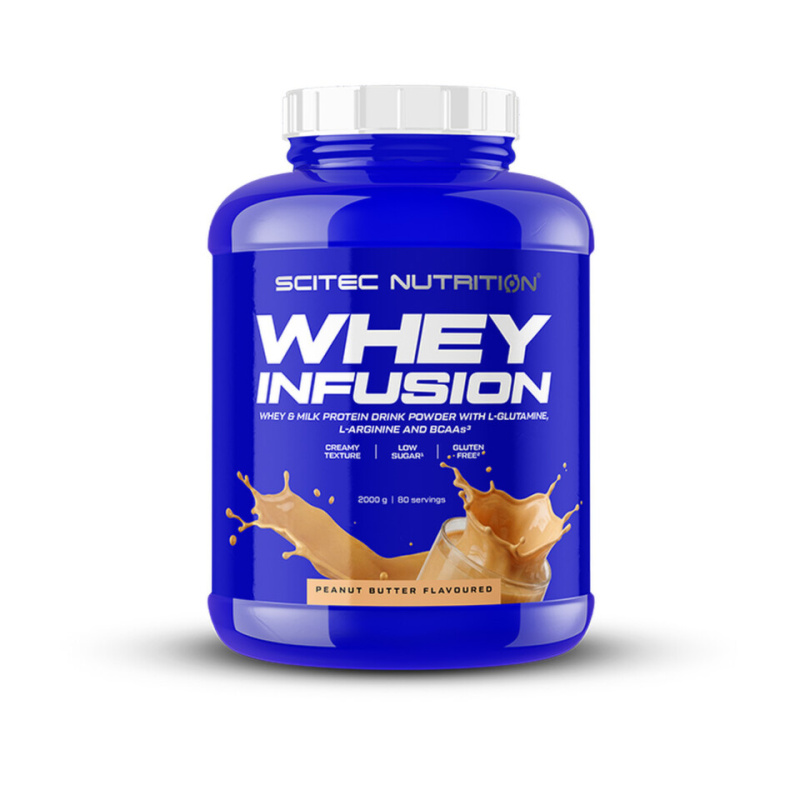 Scitec 100% Whey Infusion 2000 g - arašídové máslo