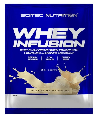 Scitec 100% Whey Infusion 25 g - vanilková zmrzlina