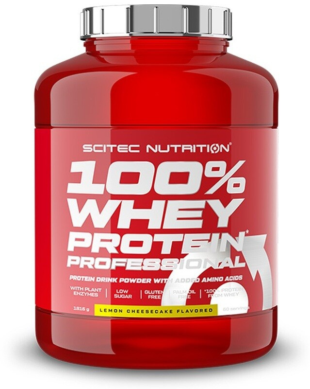 Scitec 100% Whey Protein Professional 1816 g - citronový cheesecake