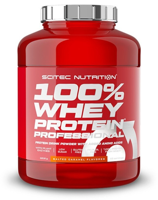 Scitec 100% Whey Protein Professional 1816 g - slaný karamel