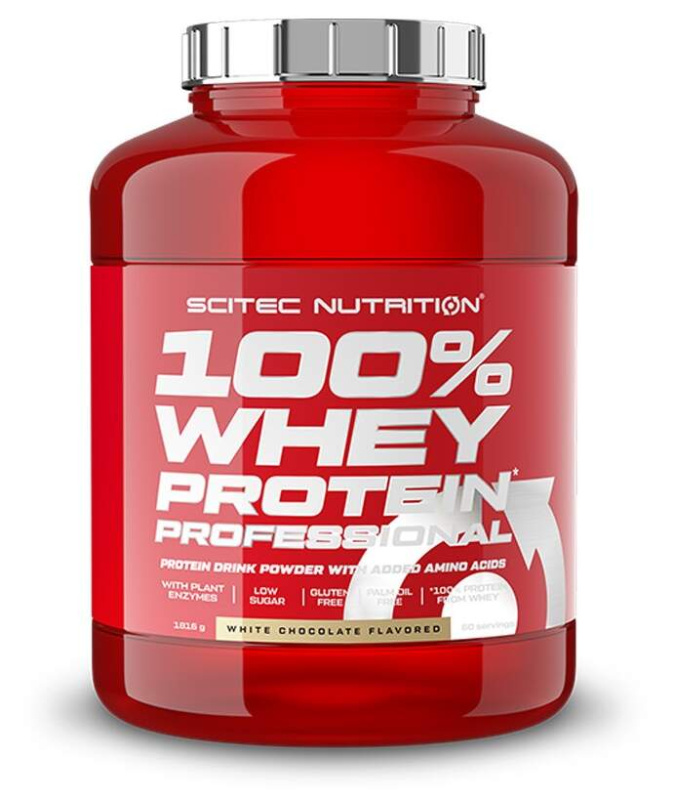 Scitec 100% Whey Protein Professional 1816 g - bílá čokoláda