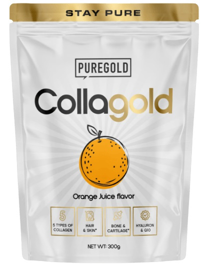 PureGold Collagold + kys. hyaluronová 300 g - pomerančový džus