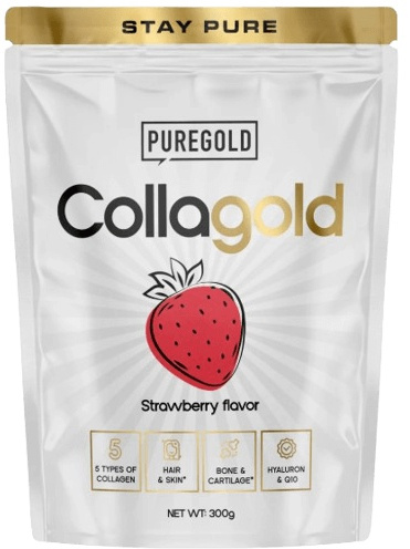 PureGold Collagold + kys. hyaluronová 300 g - jahoda