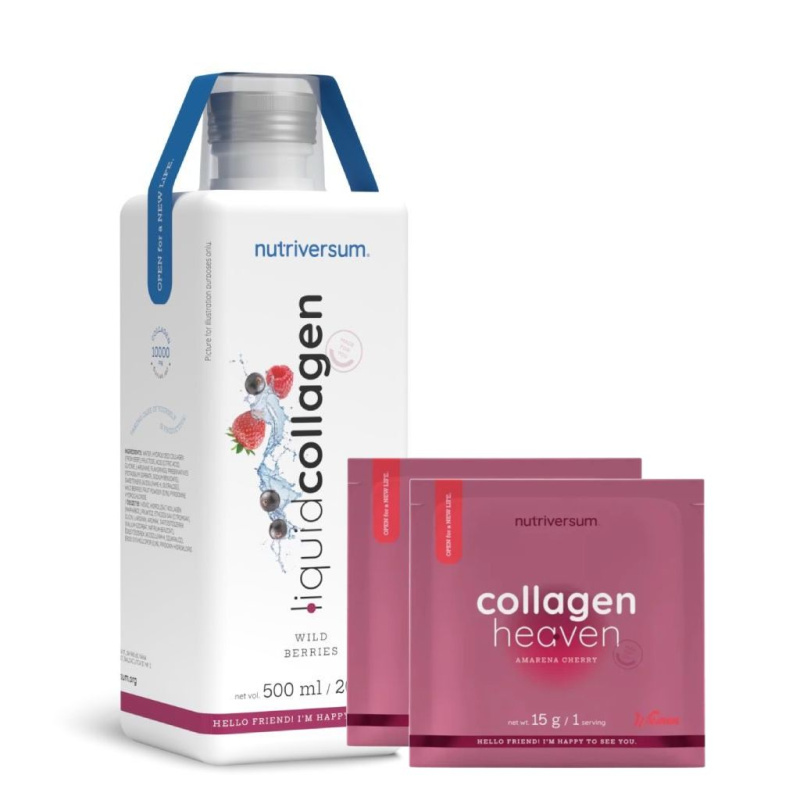 Nutriversum Tekutý kolagen bez cukru 10 000 mg, 500 ml Příchuť: Zelené jablko