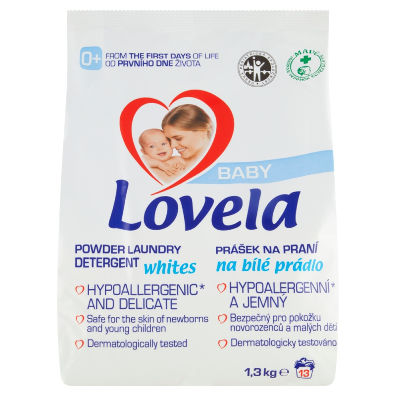 Lovela Baby Prášek na bílé prádlo 1,3 kg