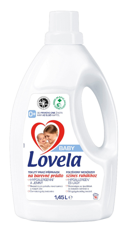 LOVELA Baby tekutý prací přípravek na barevné prádlo 16 pracích dávek 1,45 l