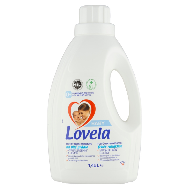 LOVELA Baby tekutý prací přípravek na bílé prádlo 16 pracích dávek 1,45 l